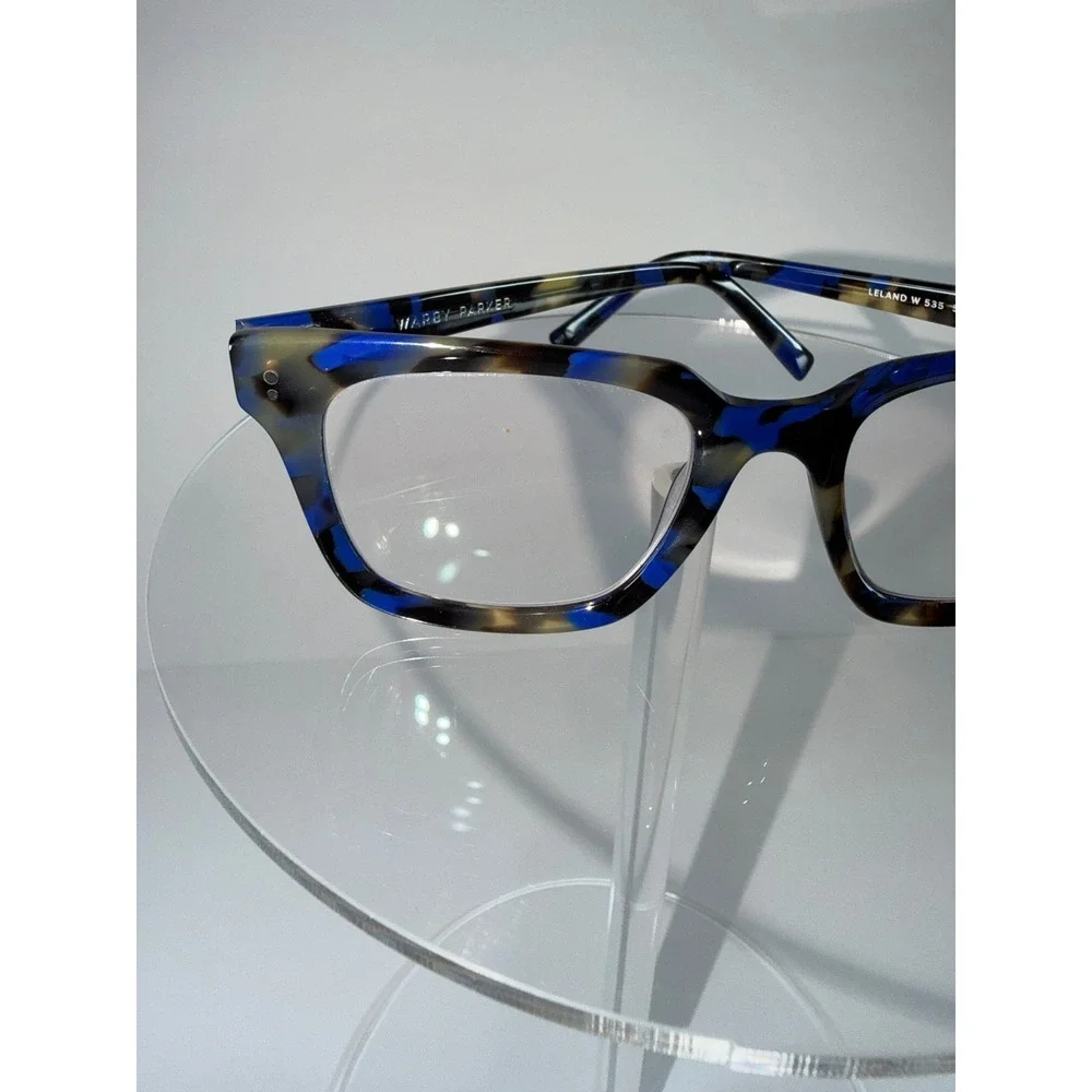 Warby Parker Leland Eyeglass Blue‎ Tortoise  Shell Square Frames Only